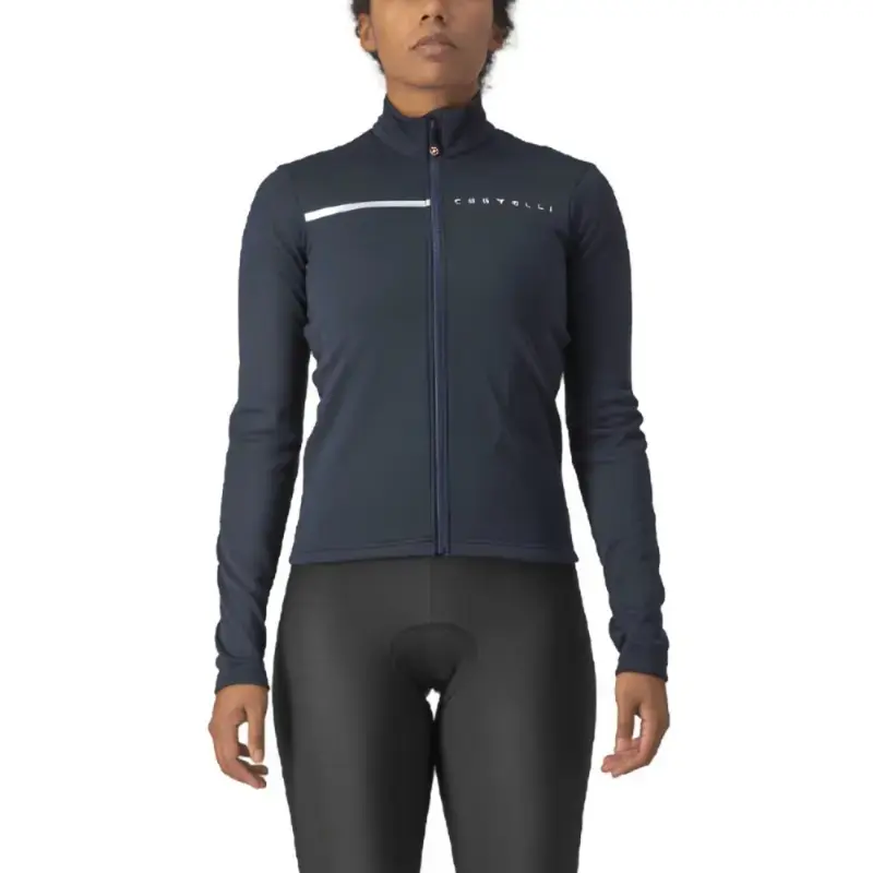 Castelli Sinergia 2 Womens Cycling Jersey Savile Blue Silver