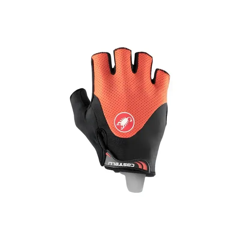 Castelli Arenberg Gel 2 Mens Cycling Gloves Fiery Red Black