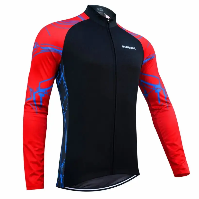 Aerodoc Blackout Grid Performance Cycling Jersey (Race Fit-Full Sleeves)