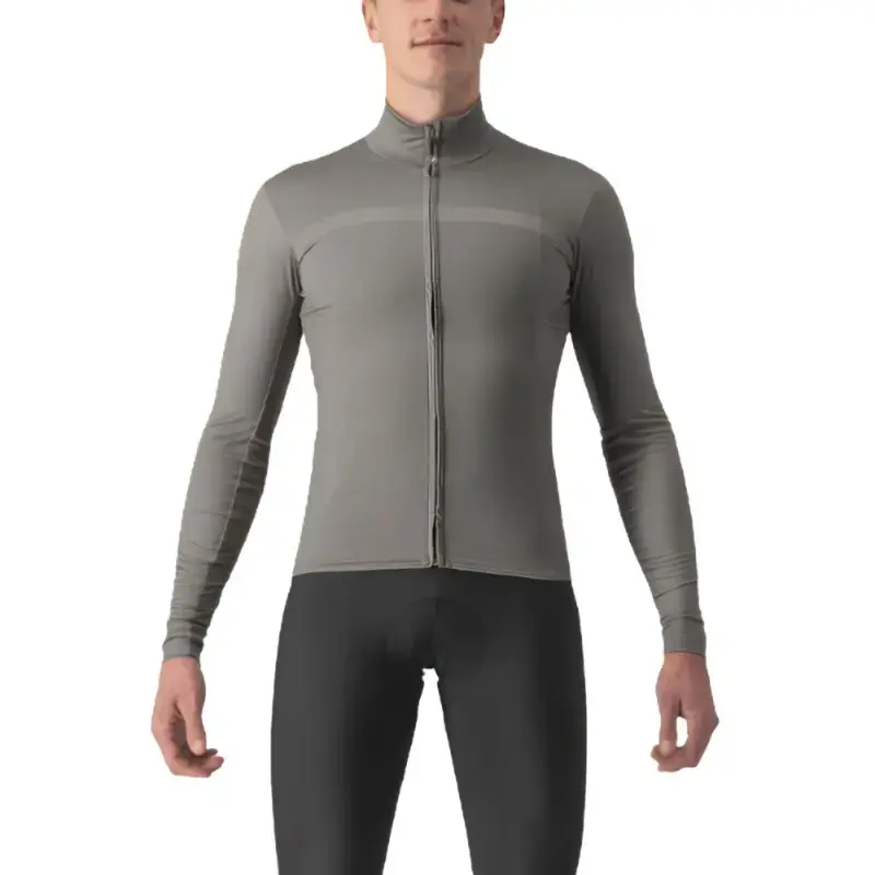 Castelli Pro Thermal Mid Ls Mens Cycling Jersey Nickel Grey