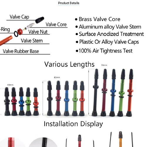Presta Valves for Tubeless tyres