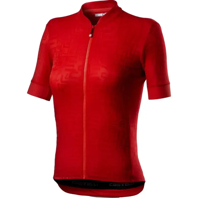 Castelli Promessa Jacquard Womens Cycling Jersey Red