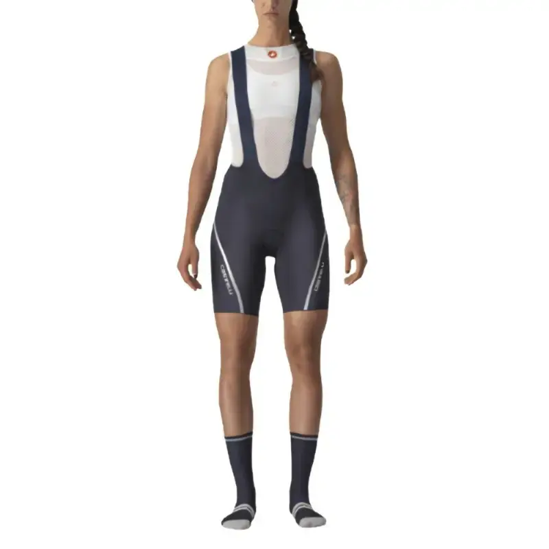 Castelli Velocissima 3 Womens Cycling Bibshorts Savile Blue Silver