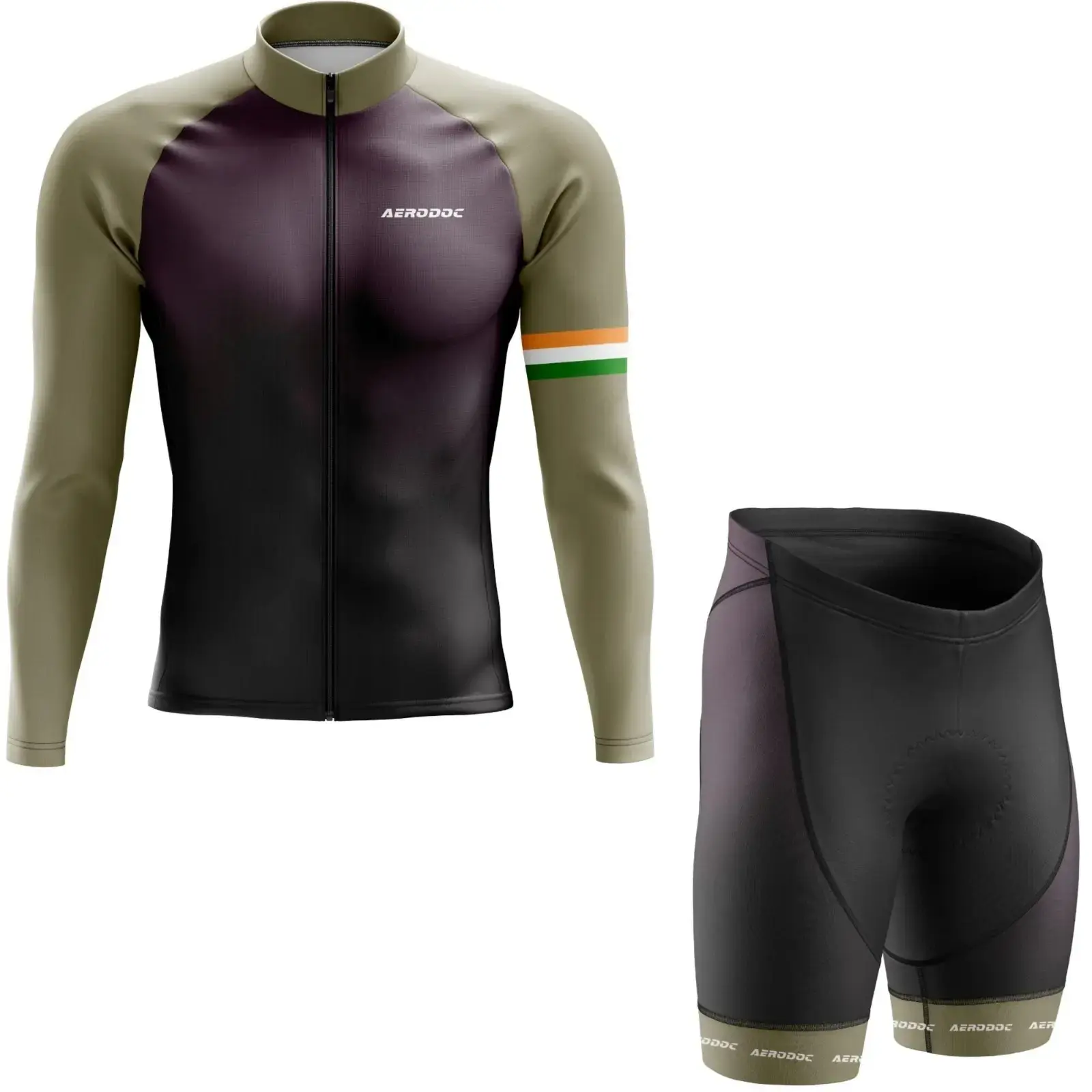 Men’s Brave feel Cycling Jersey (Full Sleeves + Nonbib Shorts)