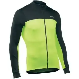 Northwave Force 2 Long Sleeve Jersey-Black/Yellow Fluo
