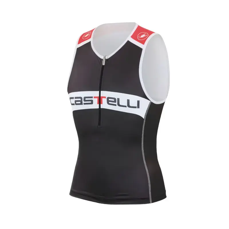 Castelli Core Mens Triathlon Top Black White Red