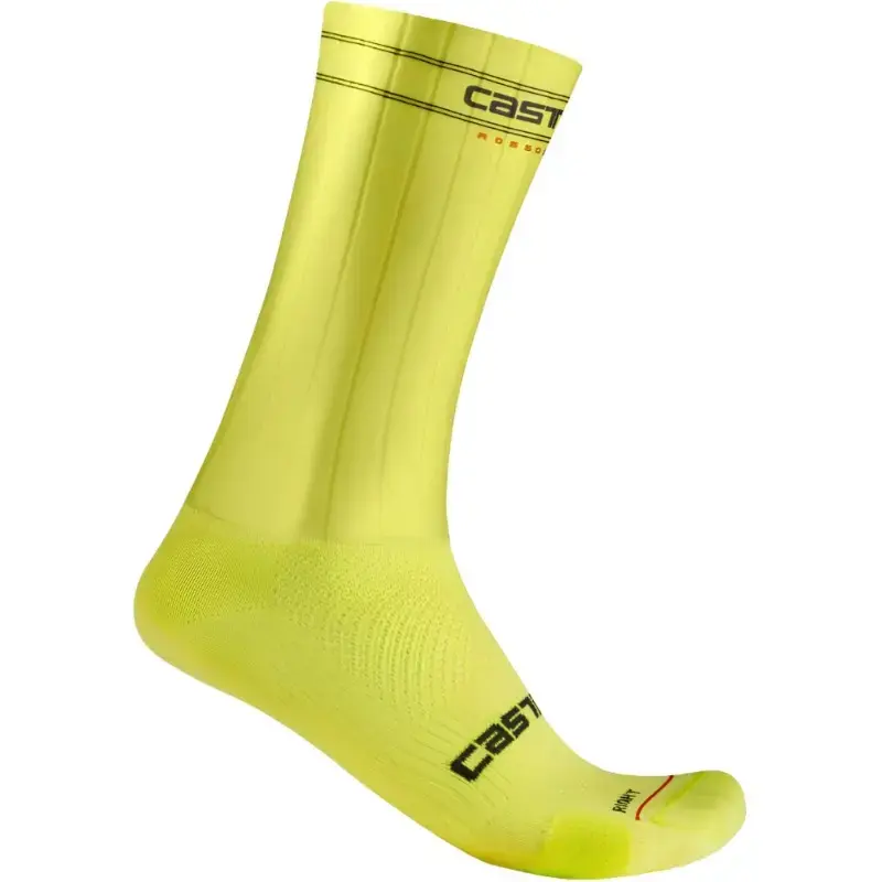 Castelli Fast Feet 3 Mens Cycling Socks Electric Lime