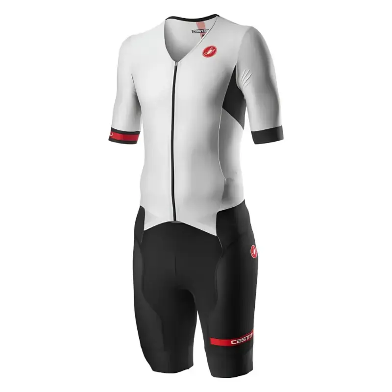 Castelli Free Sanremo 2 Short Sleeve Mens Triathlon Suit White Black