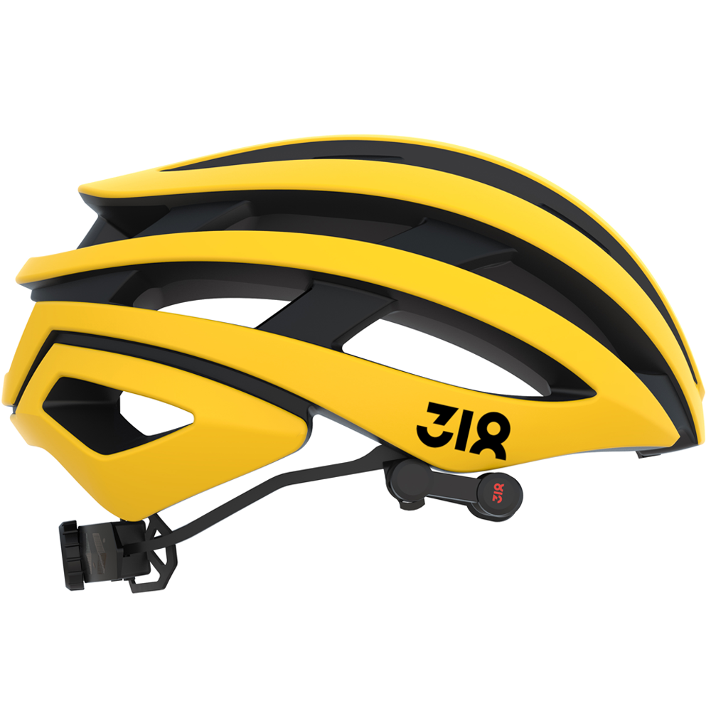 Zakpro smart riding helmets with Bluetooth speakers and sensitive rear alerting lights 318 series Yellow