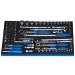 Unior 964/30SOS Socket Wrench Set with Accessories in SOS Tool Tray, 96 Pce