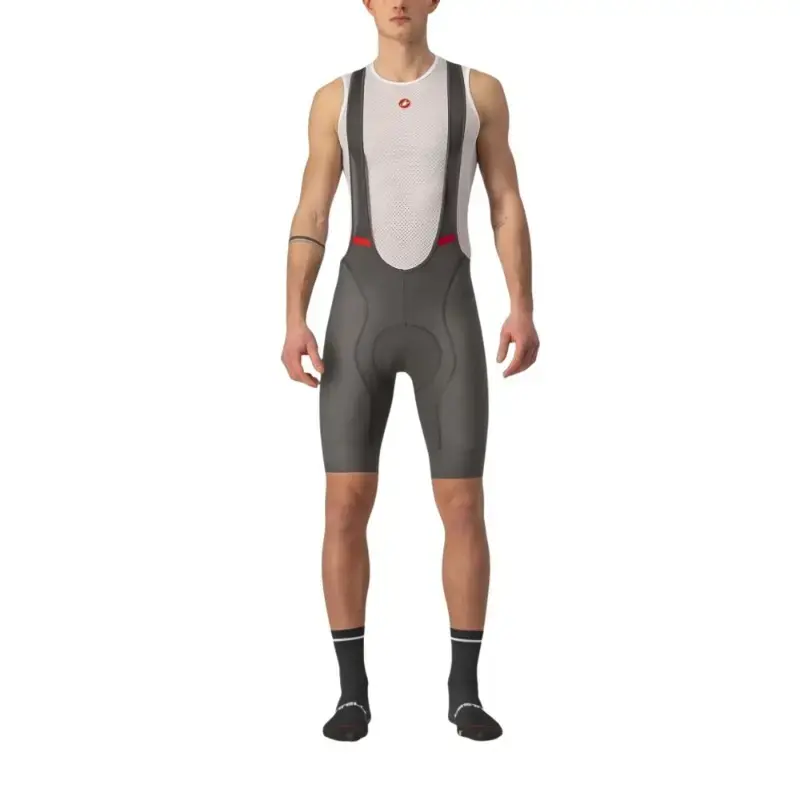 Castelli Competizione Mens Cycling Bibshorts Forest Gray