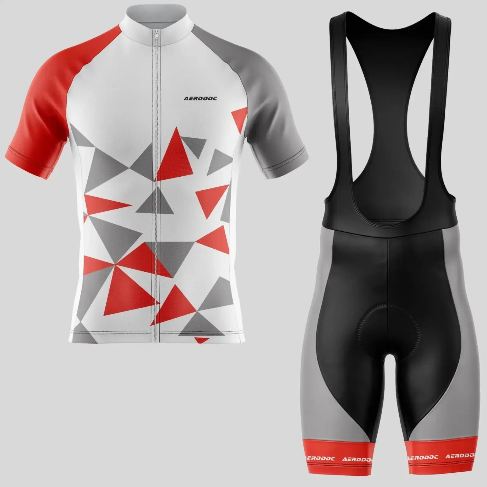 Triangular Vibe Unisex Cycling Half Sleeves Jersey and bib Shorts