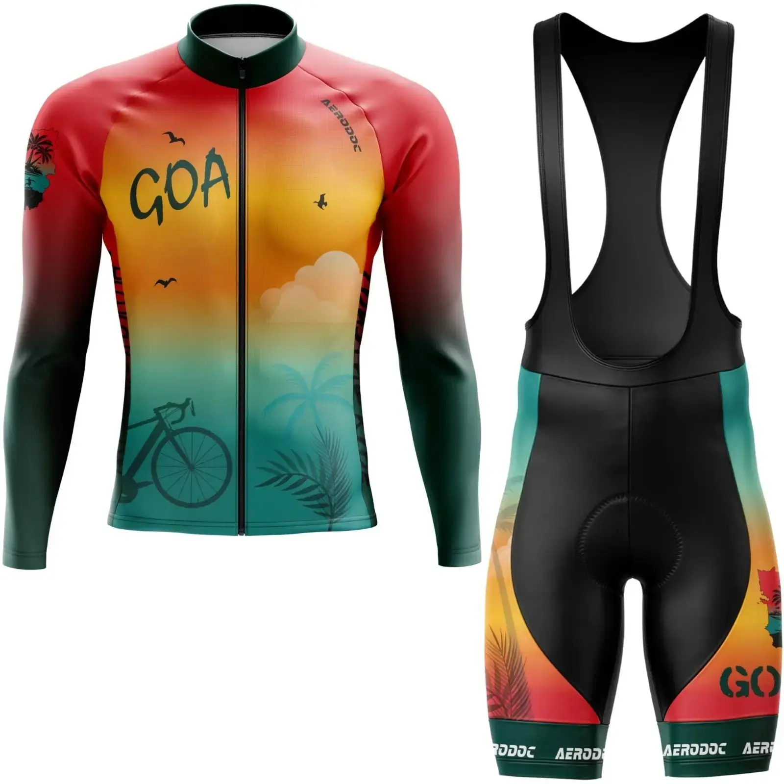 Goa Cycling Jersey and Bib Shorts (Full Sleeve with Bib Shorts)