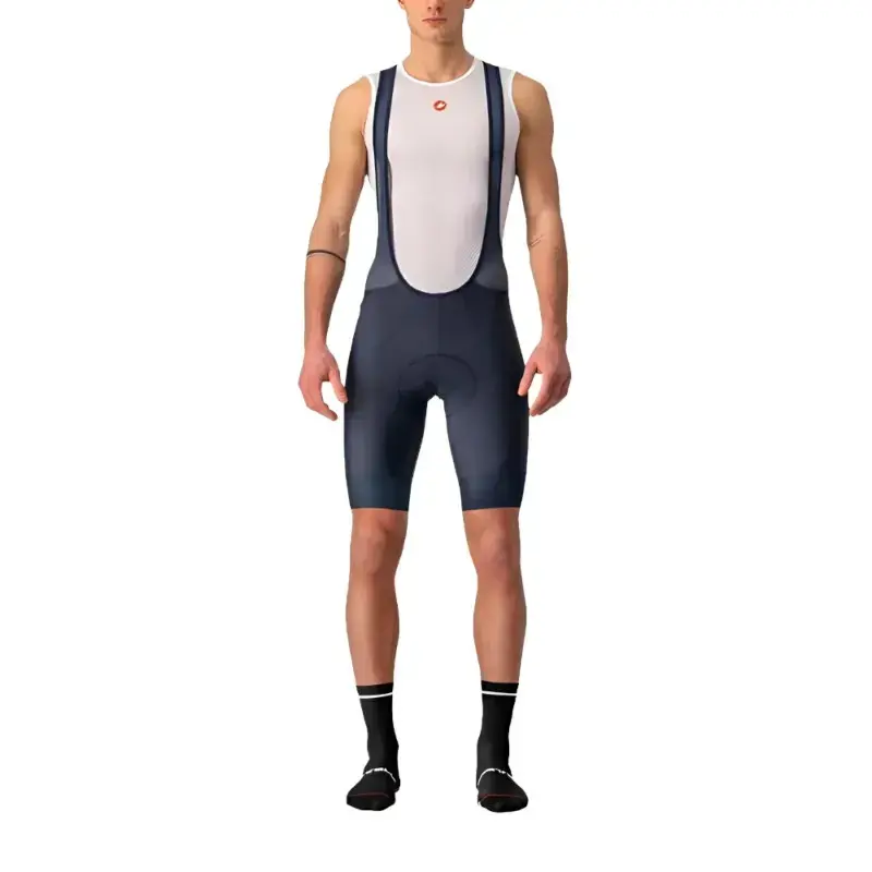 Castelli Entrata Mens Cycling Bibshorts Savile Blue