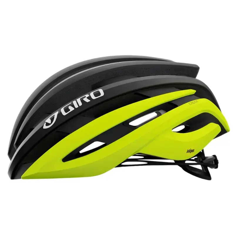 Giro Cinder Mips Road Cycling Helmet Matte Black Fade Highlight Yellow