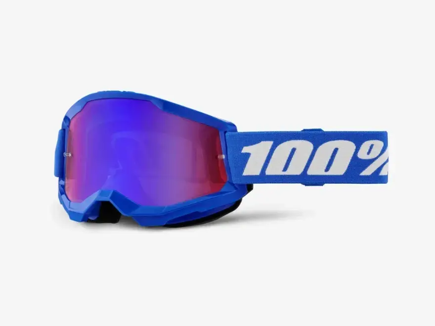 100% STRATA 2 Goggle Blue - Mirror Red/Blue Lens