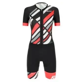 Santini WMN Redux Raggio Trisuit (Short Sleeve) - Granatina