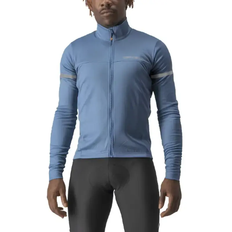 Castelli Fondo 2 Mens Cycling Jersey Steel Blue Blue Reflex