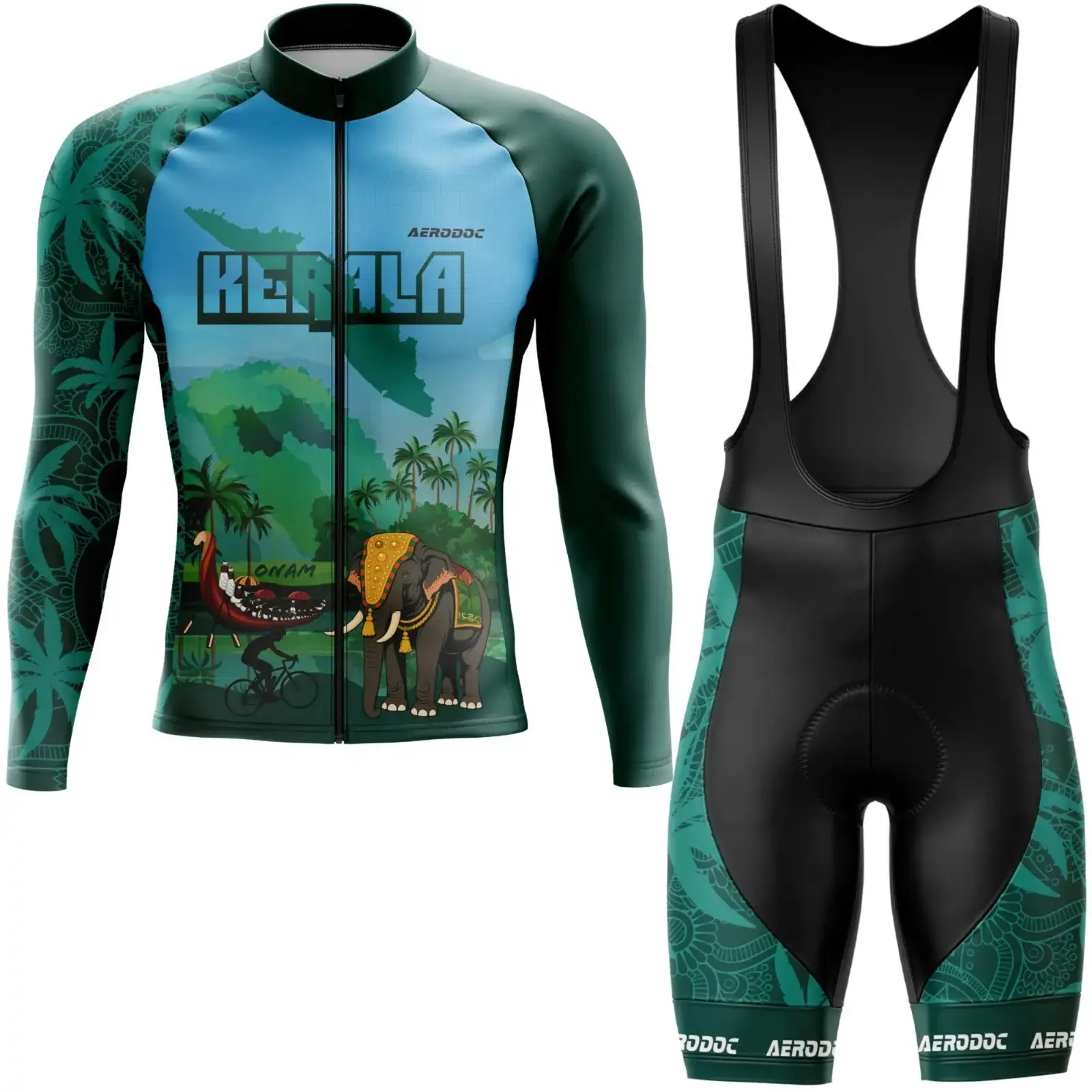Kerala Cycling Jersey and Bib Shorts (Full Sleeve with Bib Shorts)