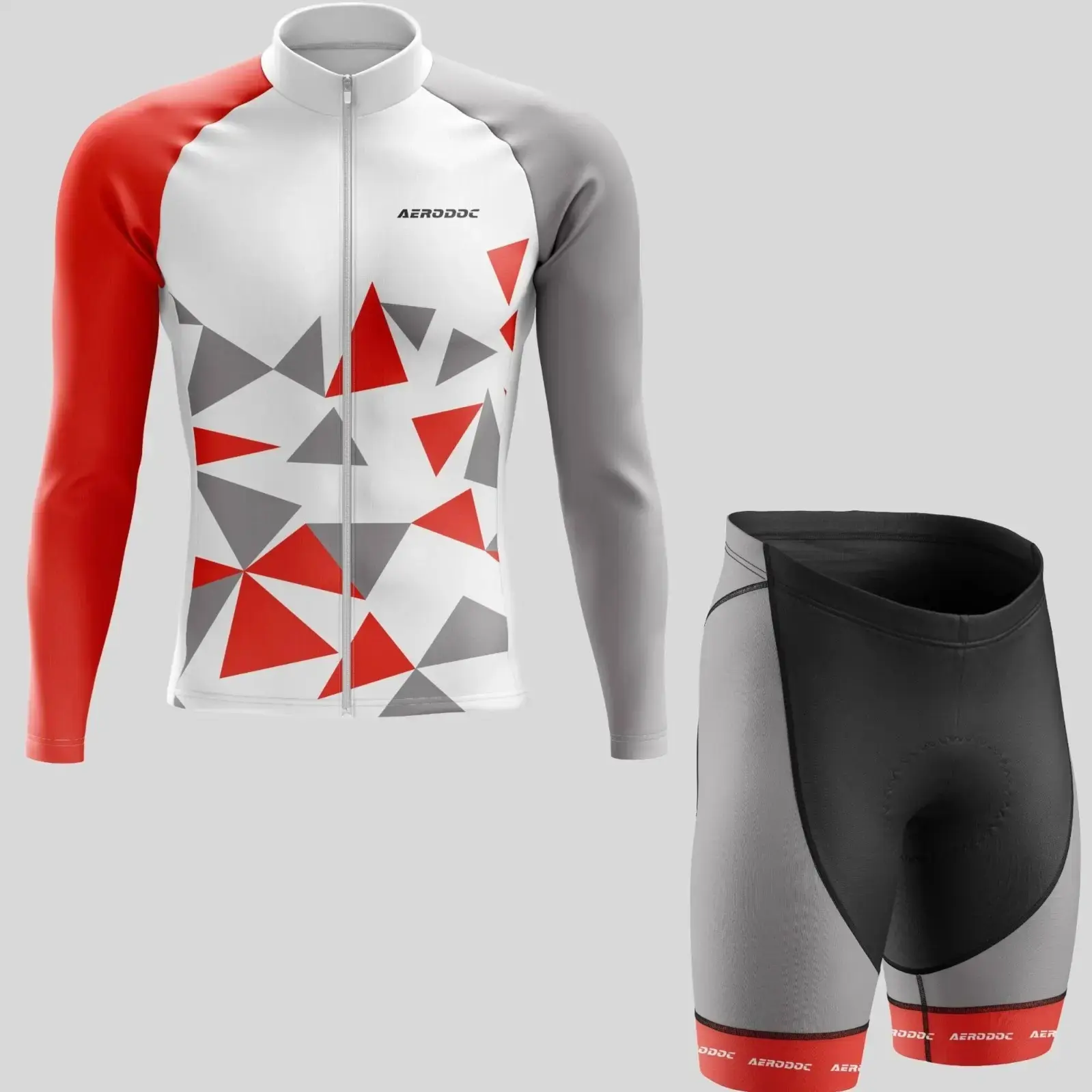 Triangular Vibe Unisex Cycling Full Sleeves Jersey Shorts