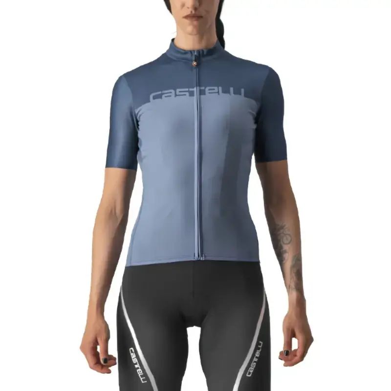 Castelli Velocissima Womens Cycling Jersey Light Steel Blue Moonlit Ocean