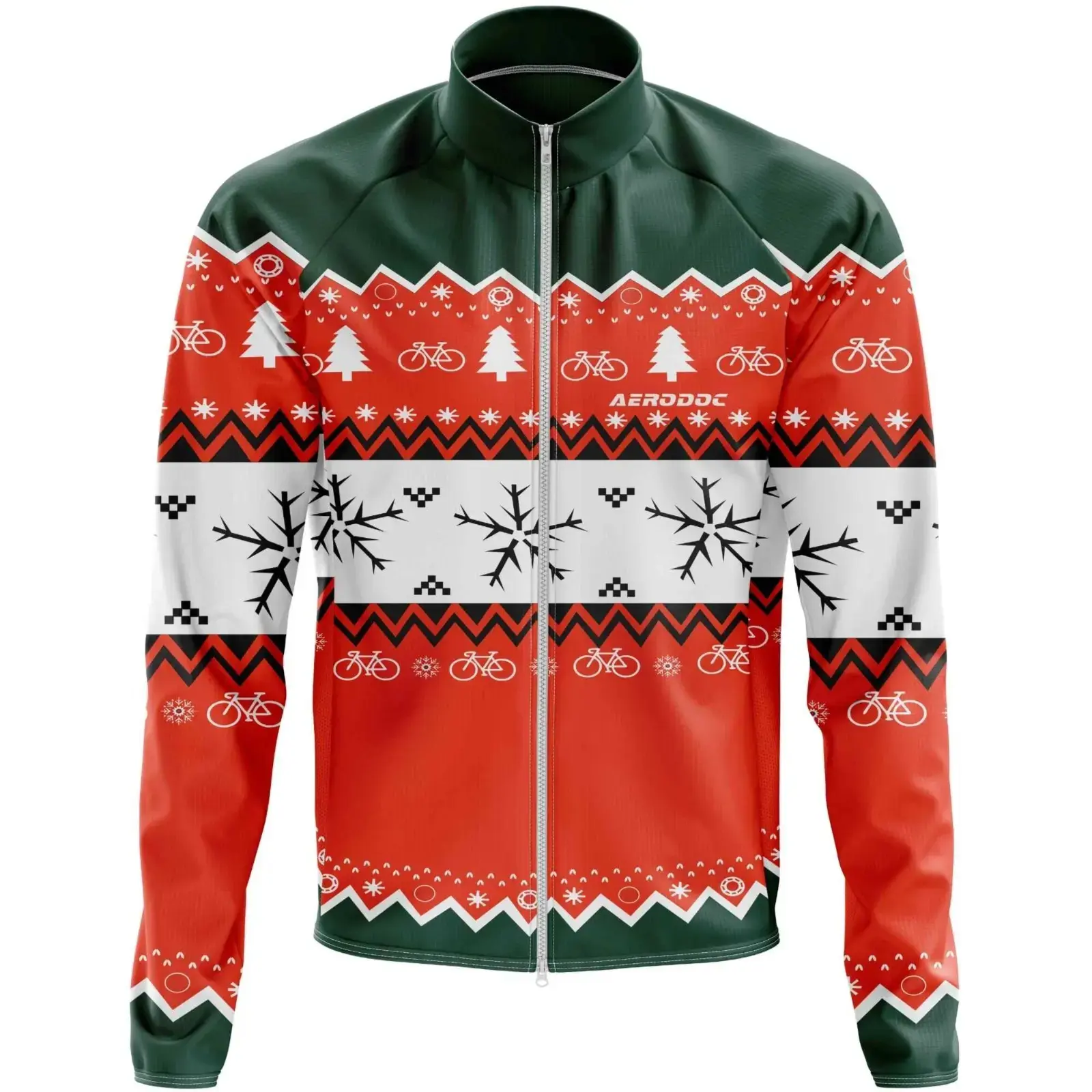 Aerodoc Arctic Glide Cold-Weather Cycling Jersey | Premium Winter Fleece Wool Bike Wear (Jacket Only)_