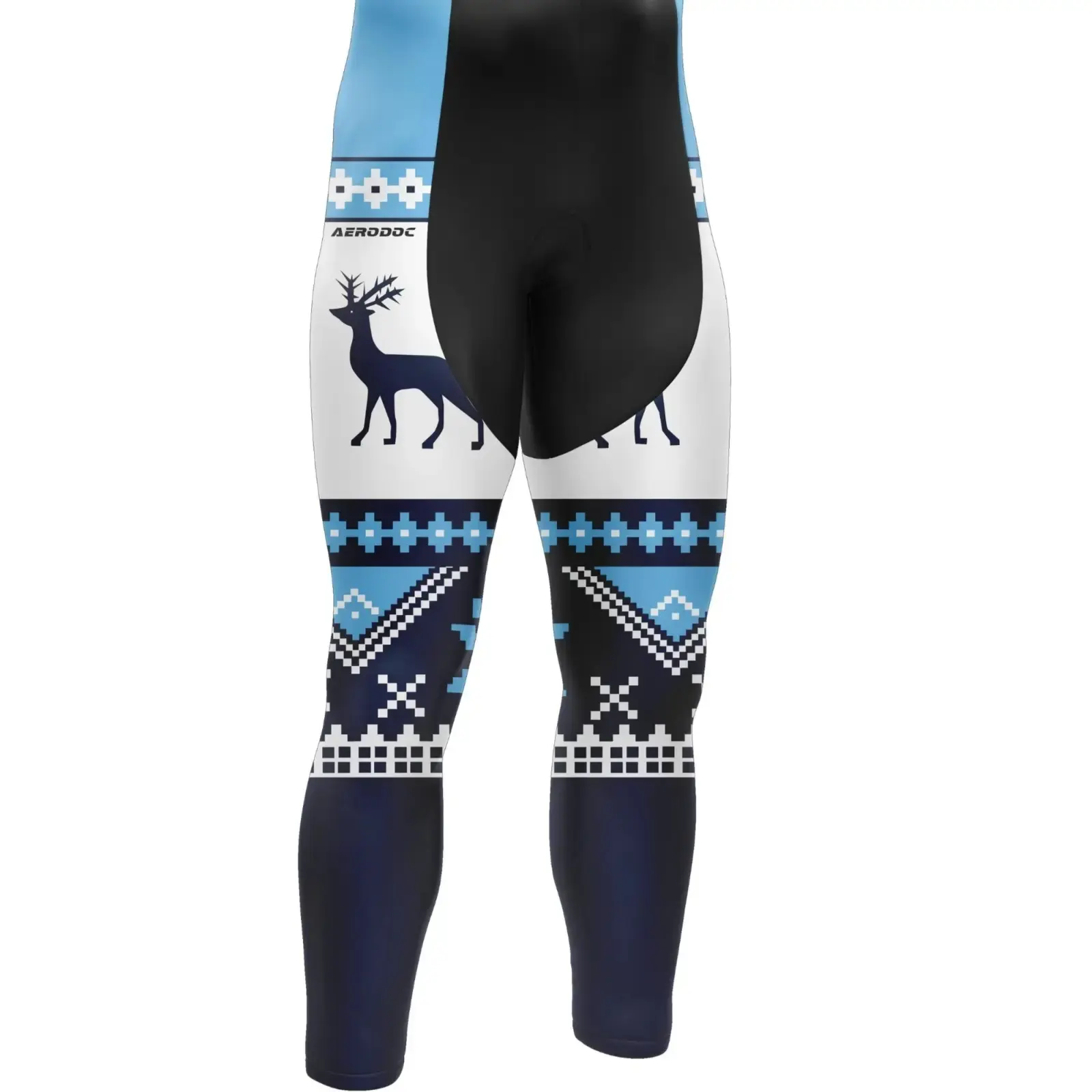 Aerodoc Reindeer Cold-Weather Cycling Jersey | Premium Winter Fleece Wool Bike Wear (Non Bib Pants Only)