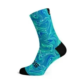 Sox Marble Blue Casual Crew Socks