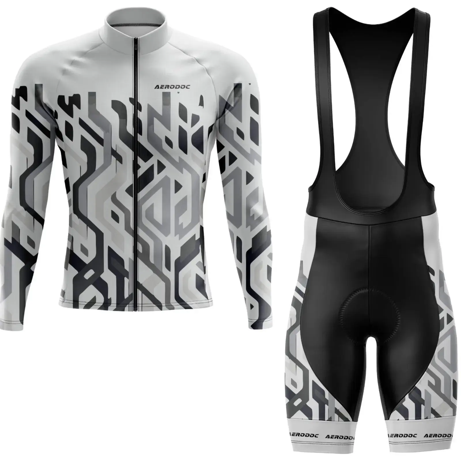 Stealth Flow Cycling Jersey (Full Sleeve + Bib Shorts)