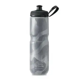 Polar Sport Insulated Contender Bottle-Charcoal/Silver (710ml)