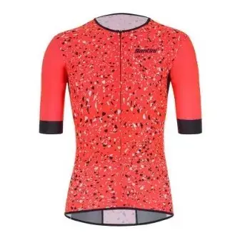 Santini Sleek Pietra Triathlon Aero Jersey-Granatina