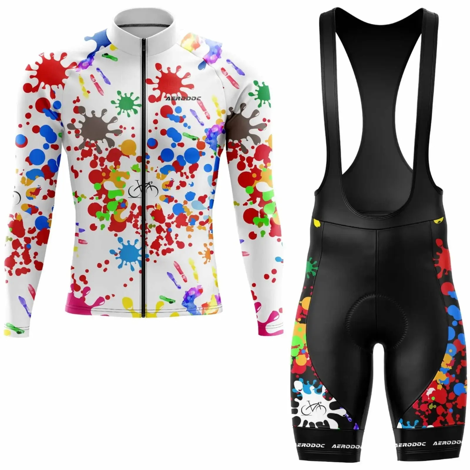 Color Spree Cycling Jersey (Full Sleeve + Bib Shorts)