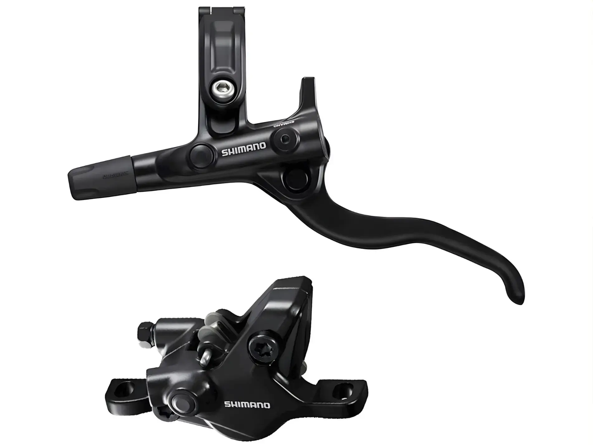 DISC BRAKE ASSEMBLED SET/J-KIT, BL-M4100L, BR-MT410F BLACK W/O ADAPTER, RESIN PAD(W/O FIN), 1000MM HOSE(SM-BH59-SS BLACK