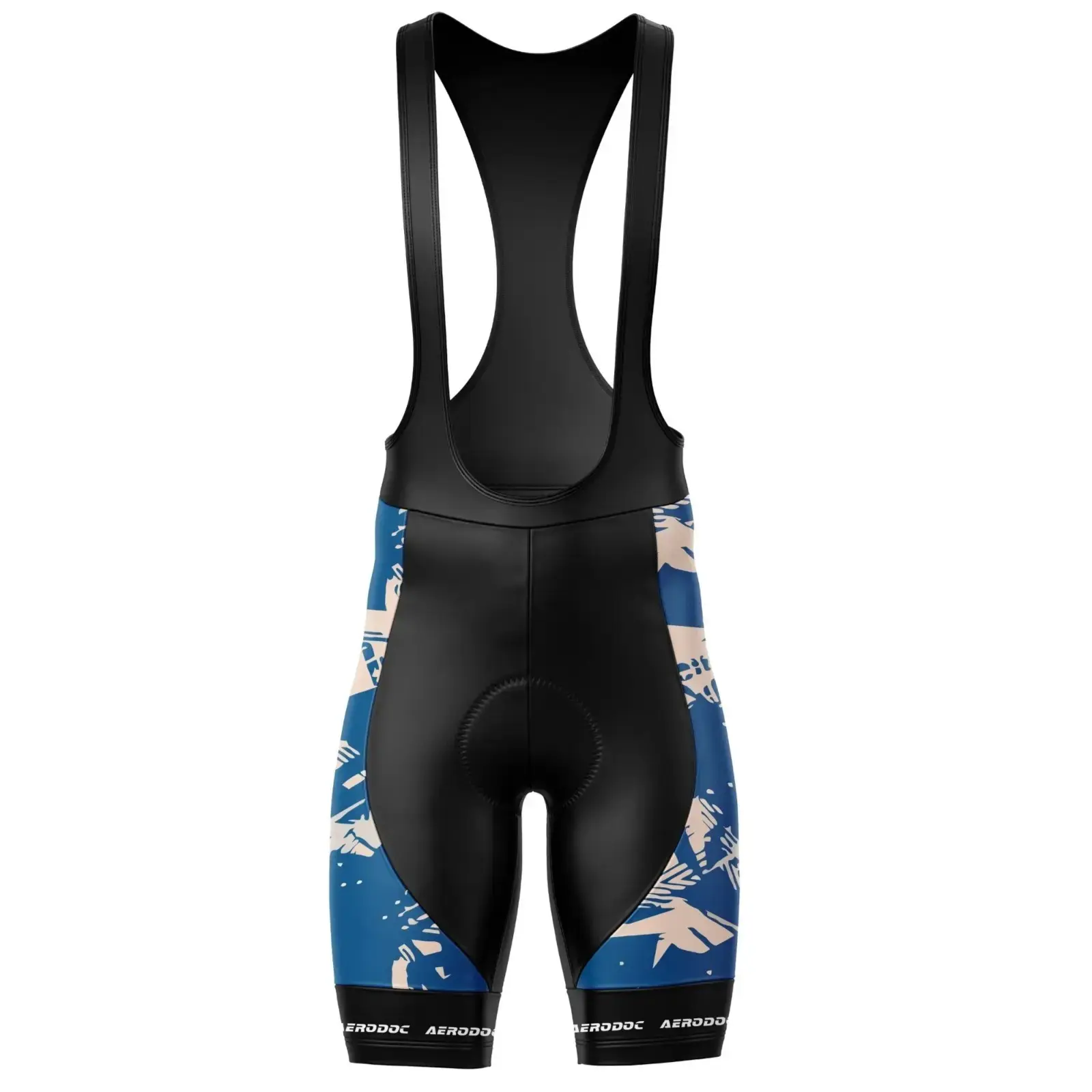 Blue Pulse Cycling Jersey - Energized Print for High-Speed Rides (Bib Shorts Only)