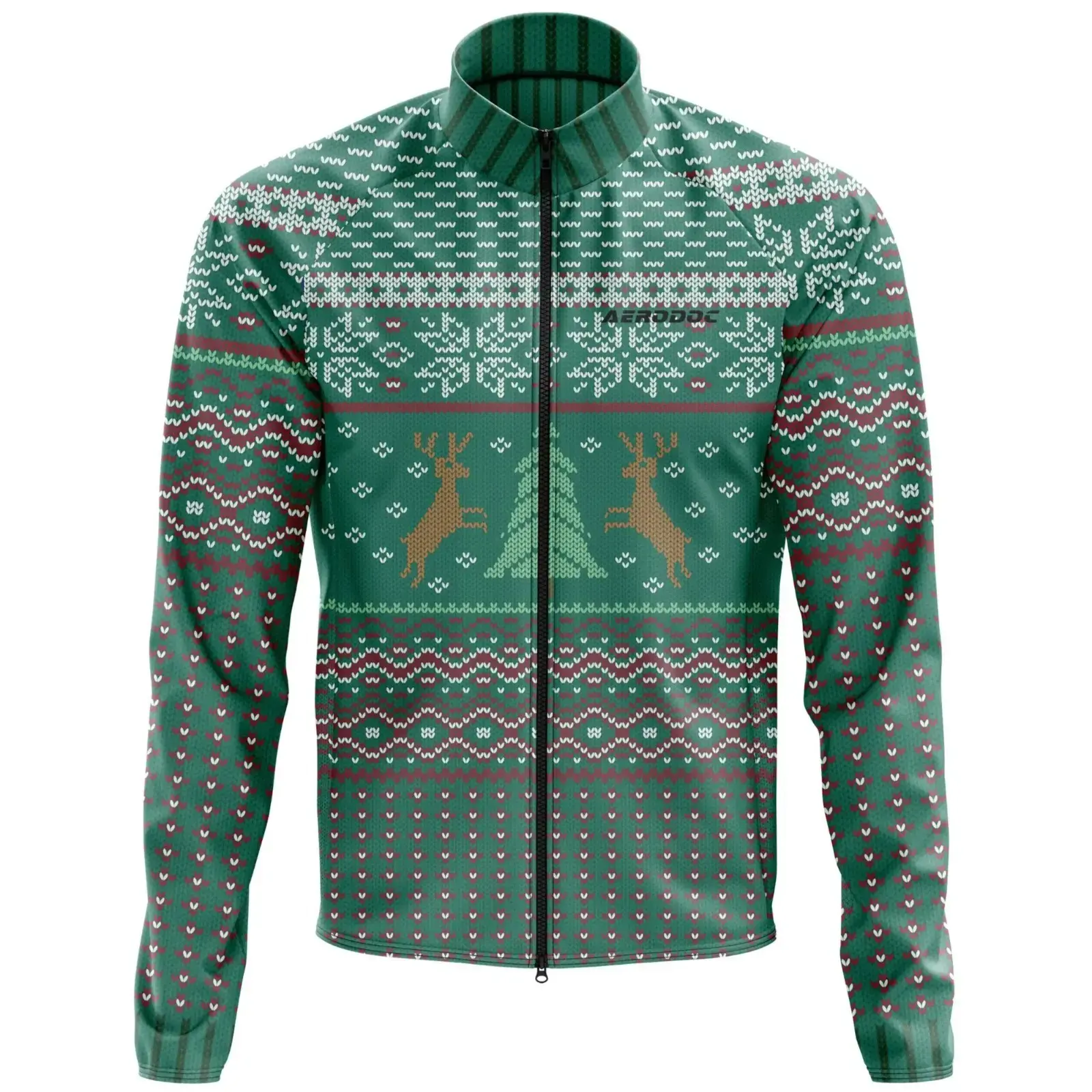 Aerodoc Frosty Pedal Cold-Weather Cycling Jersey | Premium Winter Fleece Wool Bike Wear (Jacket Only)