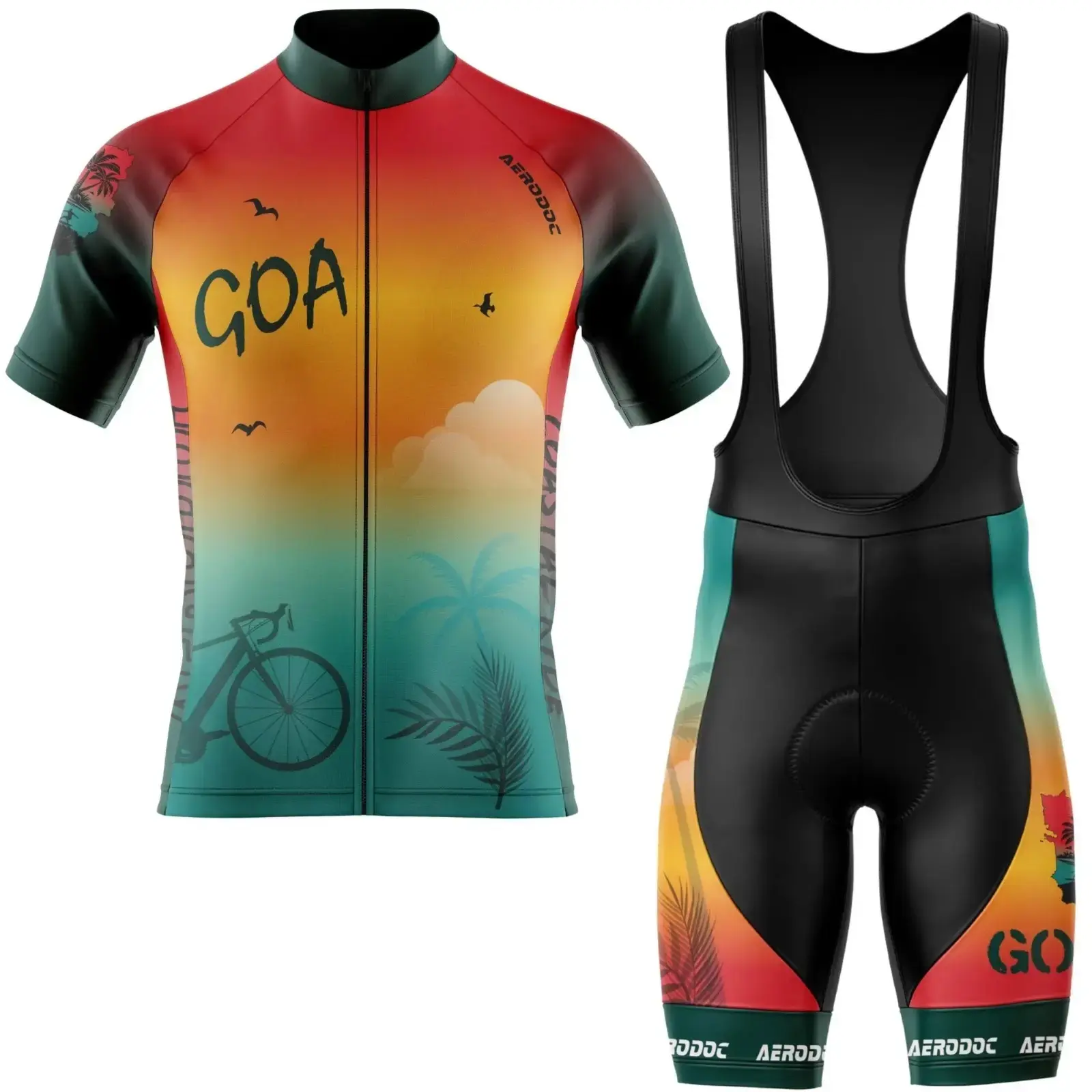 Goa Cycling Jersey and Bib Shorts (Half Sleeve with Bib Shorts)