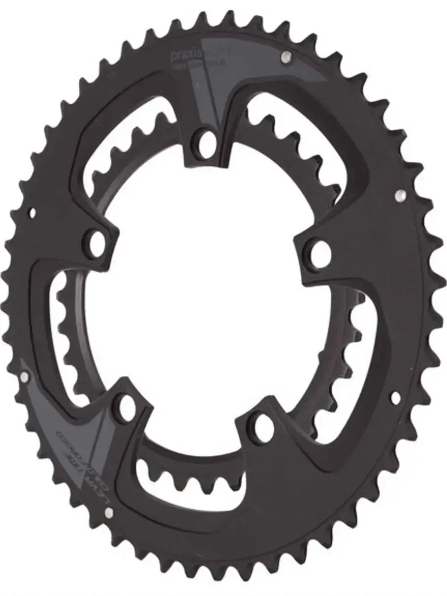 Praxis Works Chain Ring Set | Buzz, 2Tone, 53/39T, 130mm BCD, Black