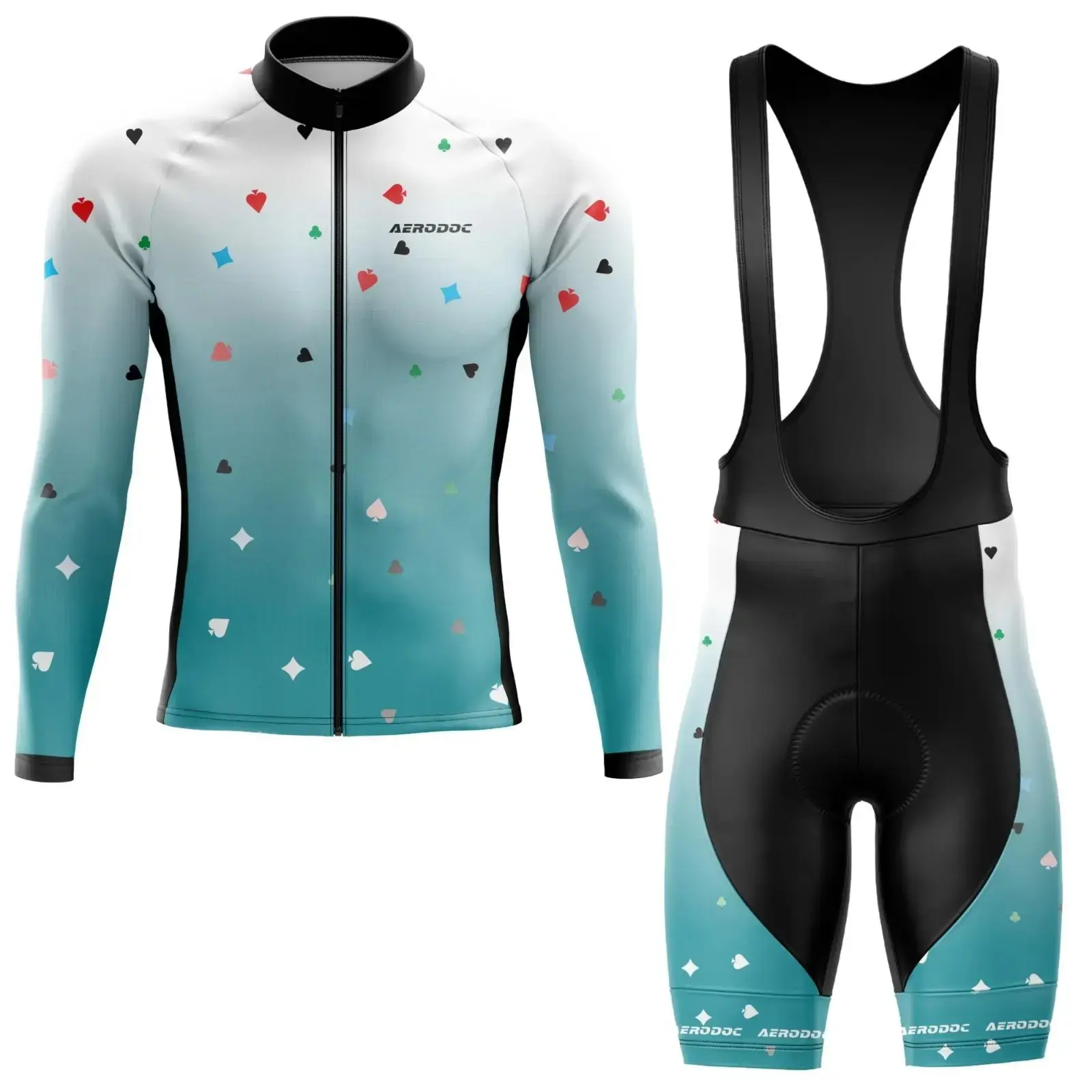 Card Ace Cycling Jersey (Full Sleeve + Bib Shorts)