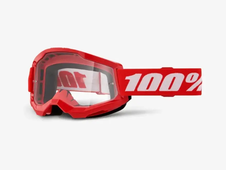 100% STRATA 2 Goggle Red - Clear Lens