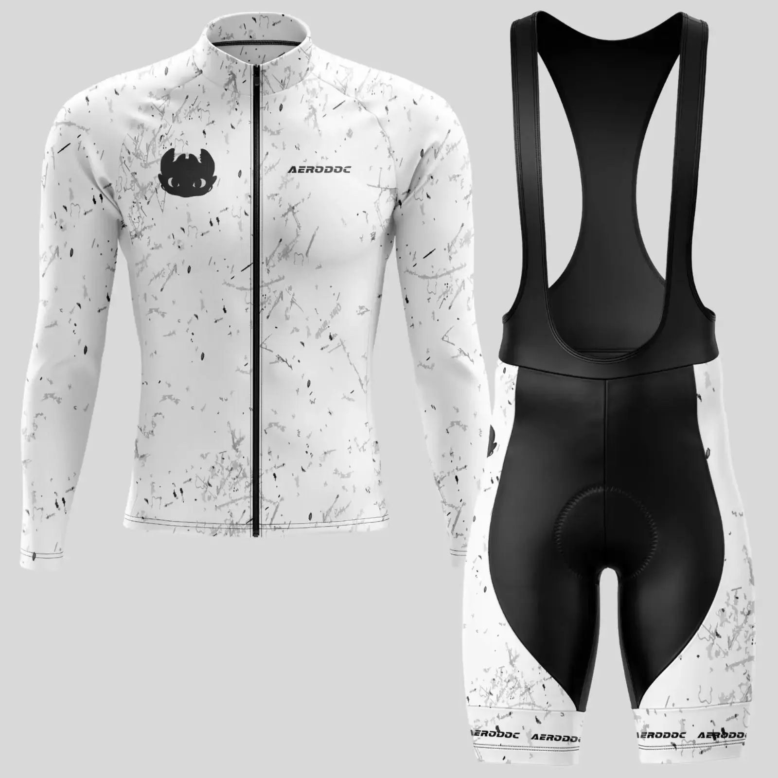 Dragon-Themed Cycling Jersey (Full Sleeve + Bib Shorts)