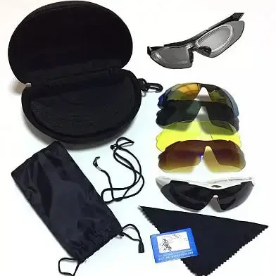 Women Men Outdoor Sports Bicycle Cycling Polarized 5 In 1 Sun Glasses Su