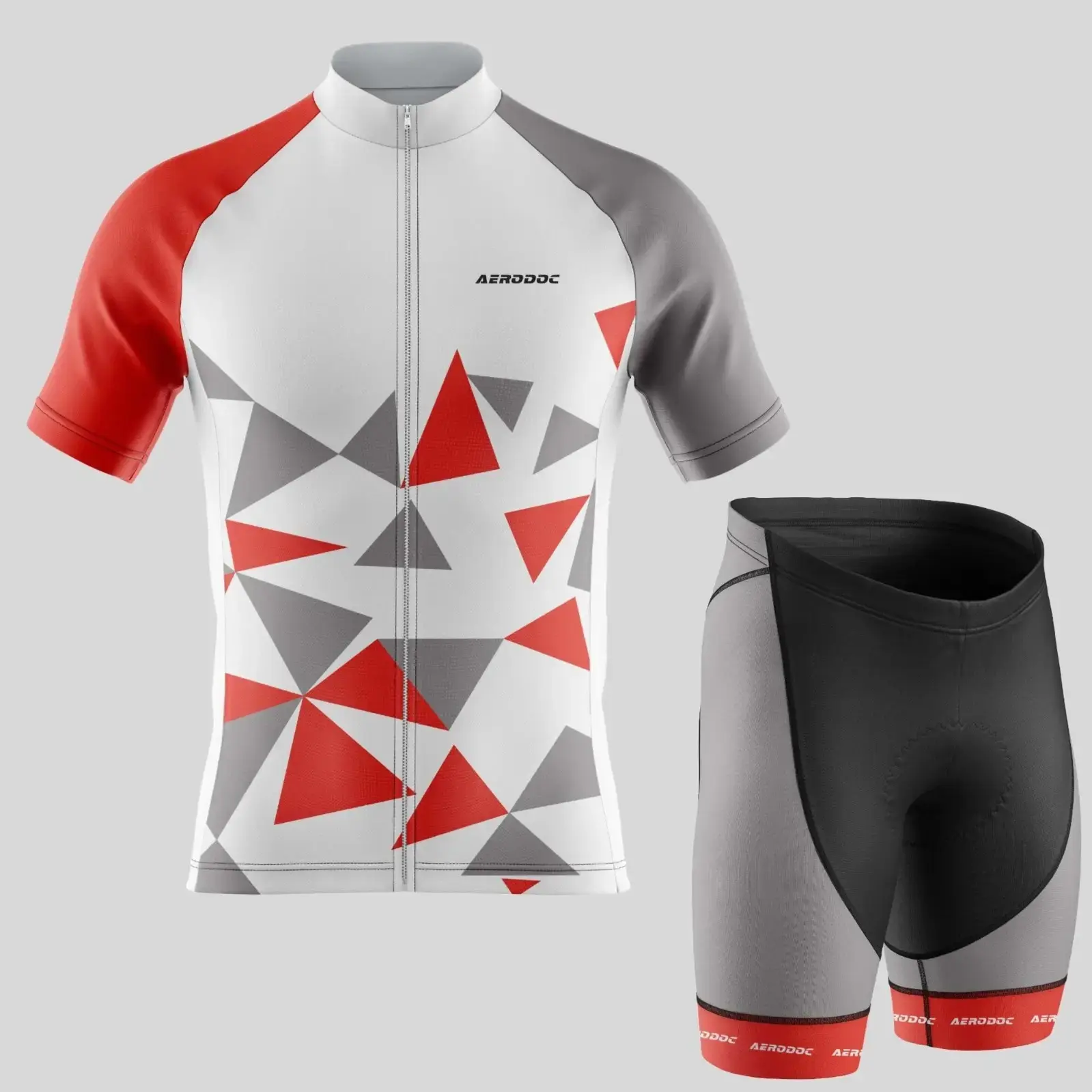 Triangular Vibe Unisex Cycling Half Sleeves Jersey and Shorts