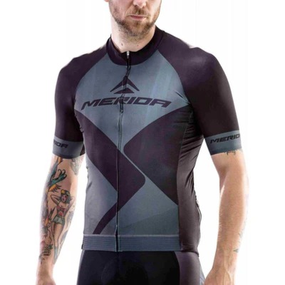 Merida Men SS Nizza Cycling Jersey (Black/Grey)