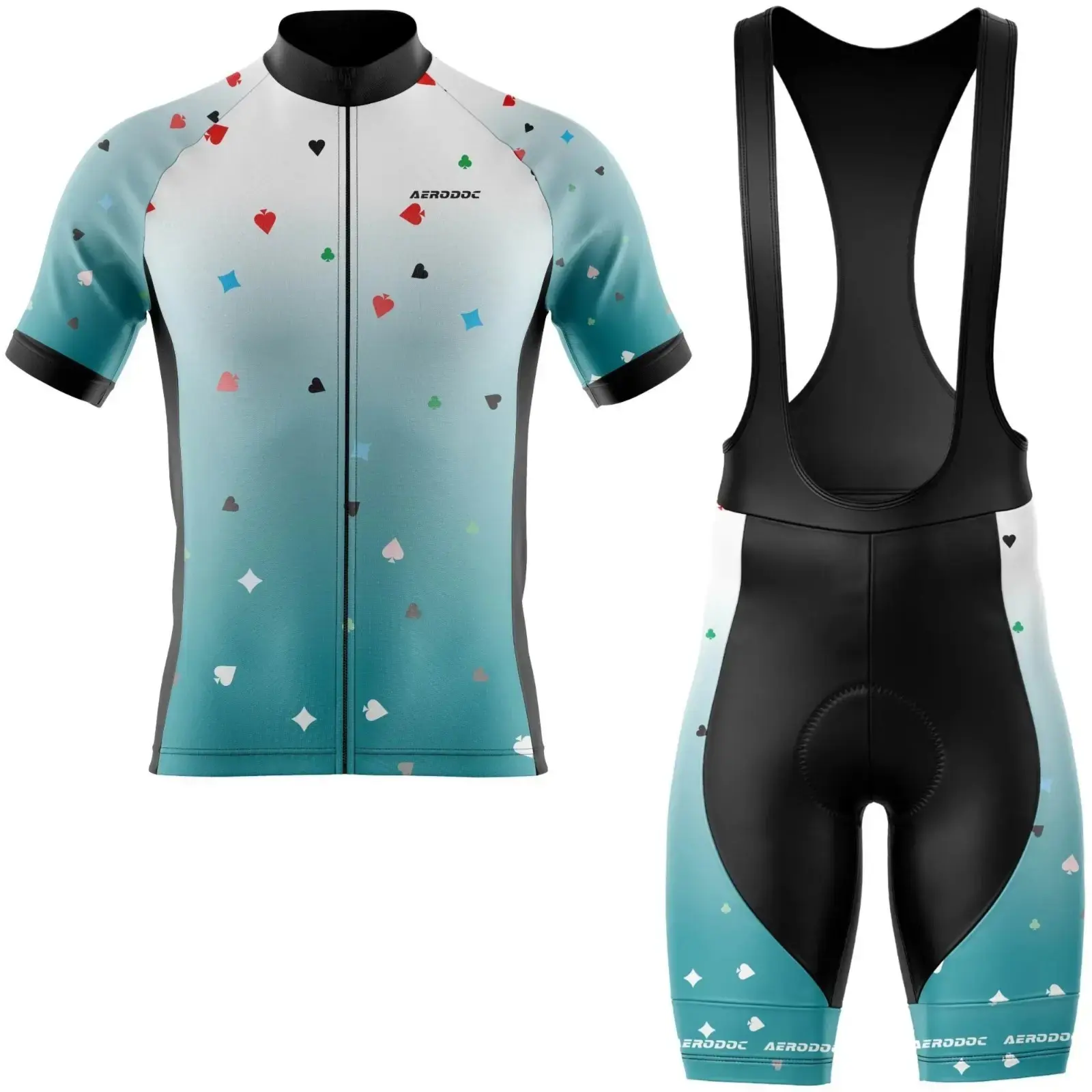 Card Ace Cycling Jersey (Half Sleeve + Bib Shorts)