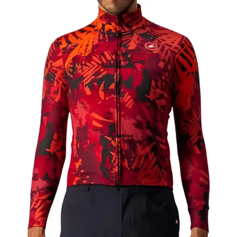 Castelli Unlimited Thermal Mens Cycling Jersey Bordeaux Pro Road
