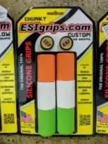 ESI Grips - Chunky Custom Orange/White/Green