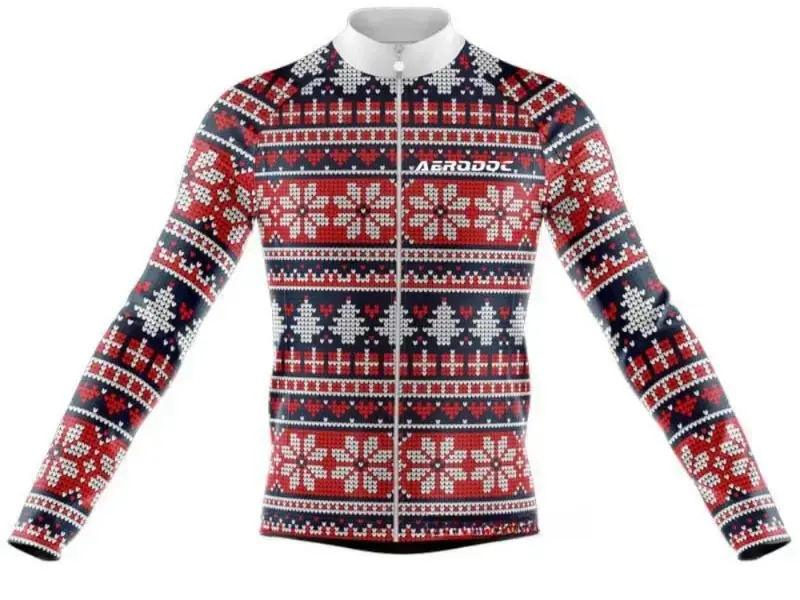 Aerodoc Ruby Cold-Weather Cycling Jersey | Premium Winter Fleece Wool Bike Wear
