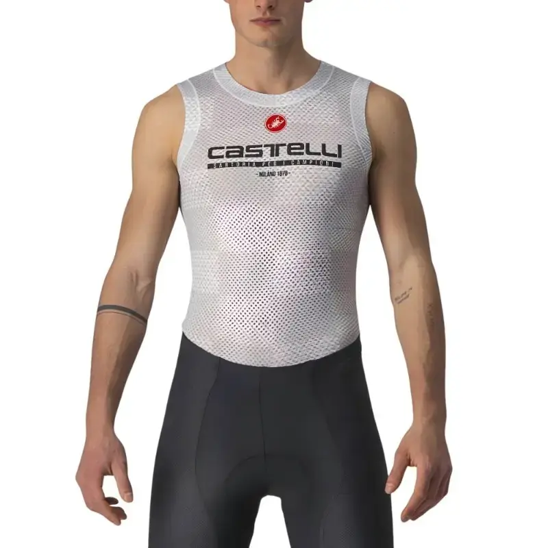 Castelli Pro Mesh Mens Cycling Baselayer Silver Gray