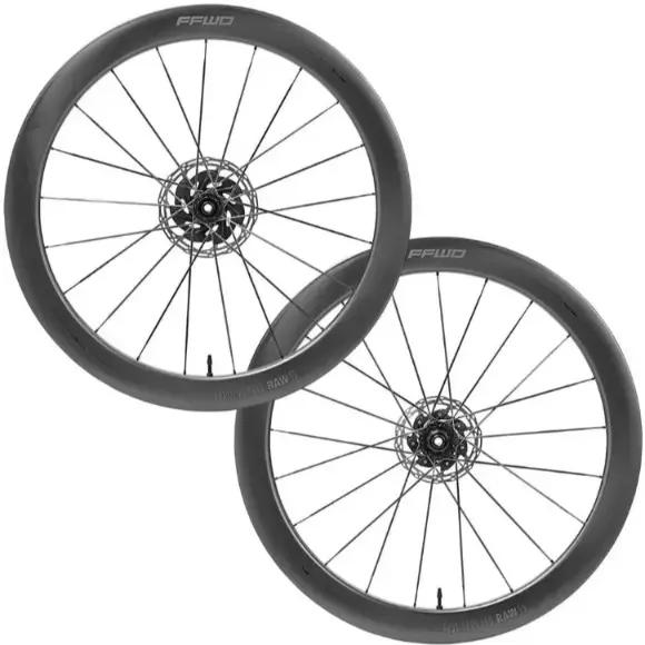 Carbon spoke raw matt set FCC (55mm) 21H/21H FFWD/CeramicSpeed 2:1 DBCL 12mm TA Shimano
