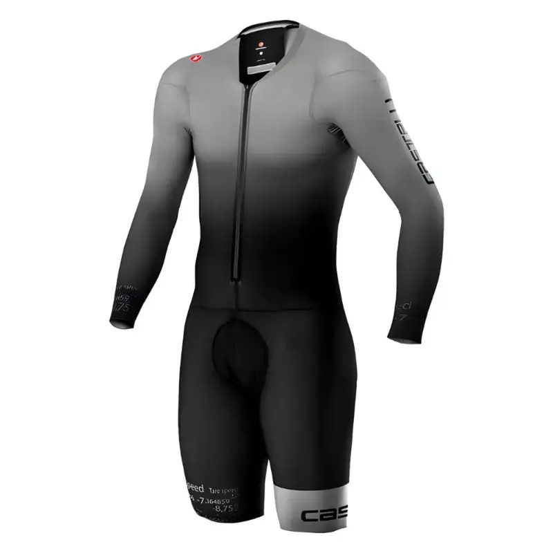 Castelli Body Paint 4x Cycling Suit Silver Gray Black